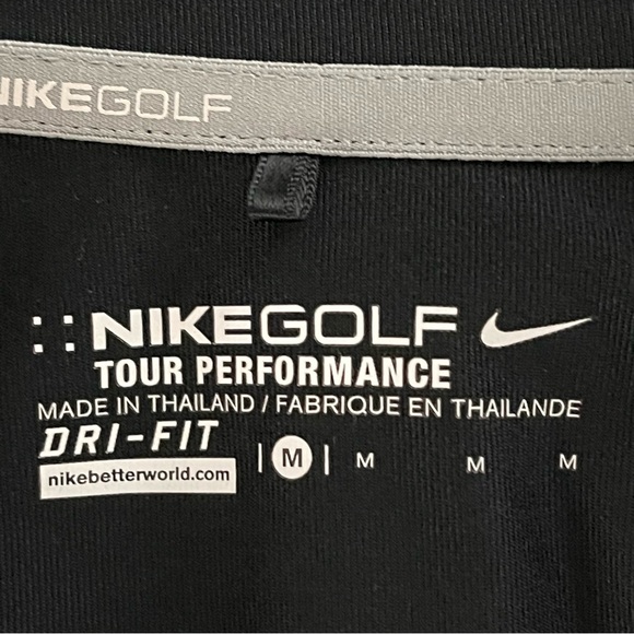 Nike Golf Dri Fit 1/2 Zip Pullover Black Size Medium - Picture 6 of 6